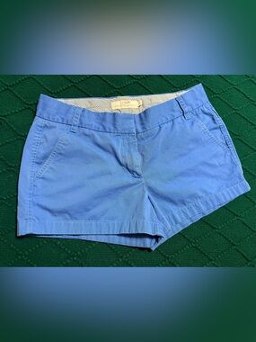 J. Crew Light Blue Chino Shorts size 8 100% cotton